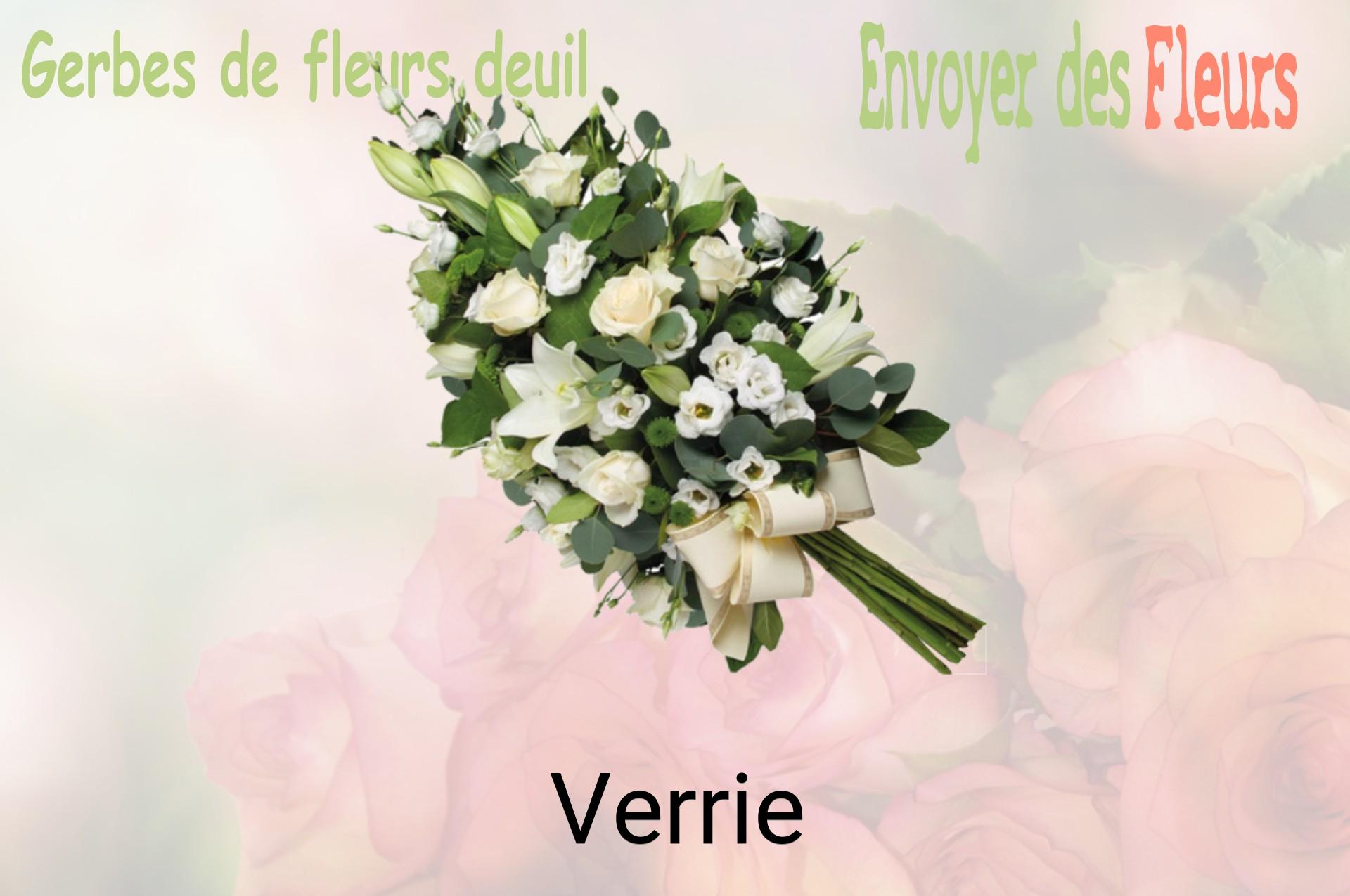 Gerbe de fleurs de deuil livrée à Verrie